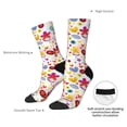 thumbnail image 4 of Hirioo Cute Butterfly Flowers Pattern Adult Middle Tube Socks Breathable Sock Non-Pilling,Contrasting Color Design, 4 of 6