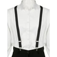 thumbnail image 2 of INSPIRE CHIC Metal Clamp Y Shaped Adjustable Suspender Clip Braces Dark Black One Size, 2 of 5