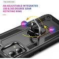 thumbnail image 6 of HCTian Military Grade Drop Impact for Motorola Moto G Stylus 5G 2023 Case 360 Metal Rotating Ring Kickstand Holder Armor Heavy Duty Shockproof Case for Moto G Stylus 5G 2023 Phone Case, 6 of 8