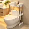 thumbnail image 6 of Multi-Layer Toilet Storage Rack - No Drill Bathroom Organizer, Metal Shelf for Toiletries, Clean & Tidy Space Above Toilet, Sturdy & Waterproof, Ideal for Towels, Shampoo, Plants White, 6 of 6