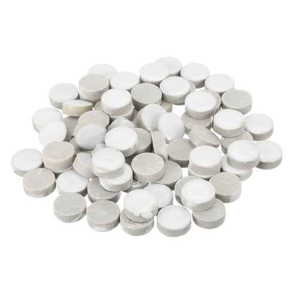 200g Ceramic Mosaic Tiles for Crafts Bulk, Round White Ceramic Tiles for Mosaic Kits