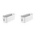 thumbnail image 2 of Baohd 2pcs Hanging Basket Sundries Organizer Easy Installation Space Saving Detachable Bedside Plastic Storage Basket PP white, 2 of 6