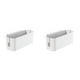 thumbnail image 2 of Billuyoard Organizador de cama colgante Premium, cesta de almacenamiento de plástico desmontable para ahorro de espacio, 2 piezas Almacenamiento y organización del hogar blanco, 2 of 6