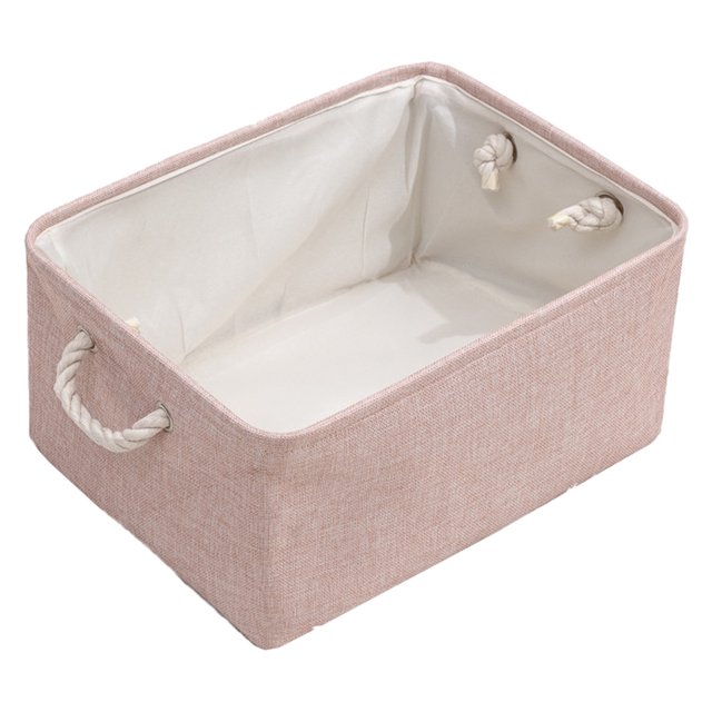 Laklulu Cestas de almacenamiento – Cestas decorativas Caja de almacenamiento Contenedores con asas para almacenamiento de ropa, juguetes, libros, hogar, oficina