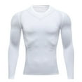 thumbnail image 2 of Prolriy Athletic Workout Shirts for Men Compression Shirt Men Long Sleeve Base Layer Athletic Undershirt Gear Workout T Shirt Mens Shirts White S, 2 of 7
