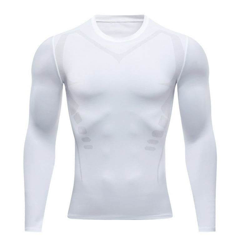 SZXZYGS Mens T Shirts Casual Graphic Fishing Men Compression Shirts Men  Long Sleeve Base Layer Undershirt Gear Workout T Shirt 