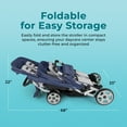 thumbnail image 4 of Foundations Gaggle Jamboree 6-Seat Folding Daycare Stroller with Canopies, Reclining Seats, Navy/Gray, 4 of 9