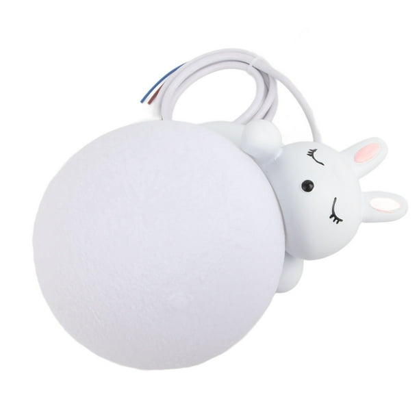 Lámpara De Techo, Iluminación Suave Lámpara Colgante De Techo Blanca Forma De Conejo De Resina Linda Para Cabecera Para Bombilla G9