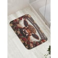 thumbnail image 3 of Ambesonne Rustic Bath Mat, Vintage Cottagecore Art Cow, 30.2" x 20", Redbrown Maroon Taupe, 3 of 3