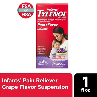 Infants' Tylenol Acetaminophen Liquid Medicine, Grape, 1 fl. oz