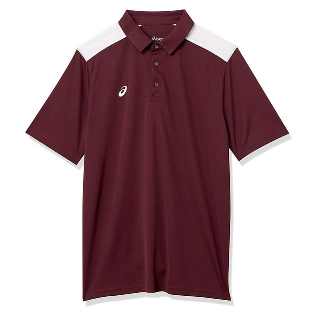 ASICS Mens Core Blocked Polo Shirt, Red, Medium
