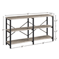 thumbnail image 4 of Alden Design 3-Tier Industrial Wooden Console Table with Metal Frame for Living Room, Rustic Gray, 4 of 7