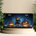 thumbnail image 4 of 1 Pcs 2D Flat License Plate Covers & Frames, Halloween House For Decorative Front, Waterproof For Decoration Aluminum License Plate Covers & Frames Cover For Men Women, 12" X 6", 4 of 6