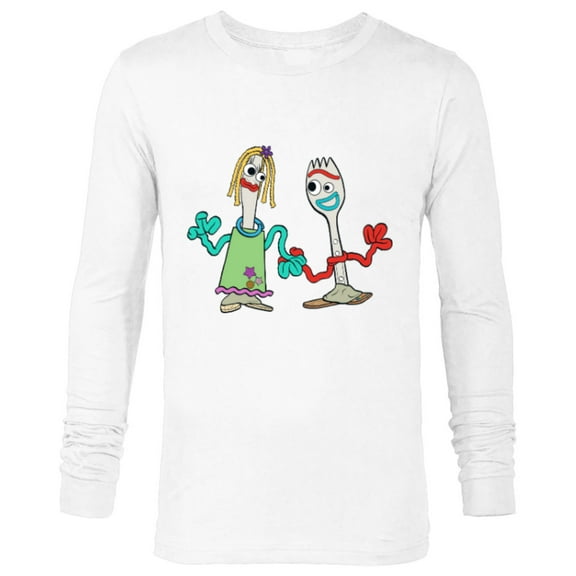 Disney and Pixar’s Forky and Karen - Long Sleeve T-Shirt for Men - Customized-White