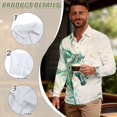 thumbnail image 6 of Chririnla Horse Butterfly Shirt for Men Dress Shirt Comfy and Lightweight Wear V-neck Long Sleeve Derby Day Shirts Button Down Fashionable Top Mens Business T-shirt, 6 of 6