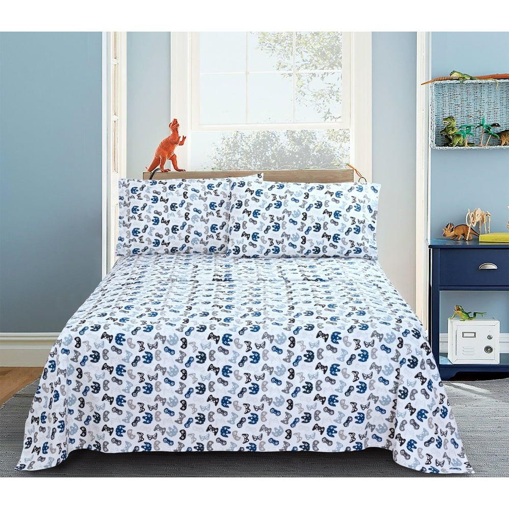 Your Zone Kids Multicolor Gaming Print 220 Thread Count Soft Percale