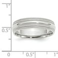 thumbnail image 7 of 10K White Gold 6mm Double Milgrain Comfort Fit Band Ring Size 5, 7 of 7