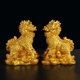 thumbnail image 3 of 1 par de cobre no Fengshui Kylin -lin Qilin God Beast estatua para el Oro 55x7cm Zulema Estatua de Kylin, 3 of 8
