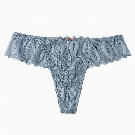 Meiodtion Underwear for Women High Waisted G String Cheeky Seamless Panty Thong Banded Waist Stretchable Panties  Grey  S