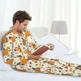 thumbnail image 6 of Naloa Squirrel With Colorful Tail Men’s Pajamas Set - Long Sleeve Button Down Sleep Shirt and Pajama Bottoms Sleepwear Set-X-Large, 6 of 7