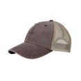 thumbnail image 1 of Top Headwear Washed Pigment Dyed Twill Trucker Cap - Khaki, 1 of 1