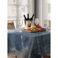 thumbnail image 6 of Blue Grey Table Cloth, Modern Oil Painted Abstract Art Aesthetics Waterproof Tablecloth for Rectangle Tables, Reusable Washable Fabric Table Cover for Restaurant Kitchen Dining Tables 60"x102", 6 of 6