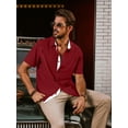 thumbnail image 4 of HAOMEILI Mens Button Down Short Sleeve Shirts Casual Wrinkle-Free Dress Shirts Summer Beach, 4 of 5