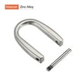 thumbnail image 4 of 14mm U Shape Horseshoe D-Rings Zinc Alloy Electroplated Silver Tone 2 Pack, 4 of 5