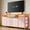 Pink, variant on CazToi 63" 10 Drawers TV Stand with LED & Outlets Fabric Dresser Media Console Fits 75" TVs