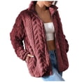 thumbnail image 2 of Chaquetas y abrigos casuales sin capucha de manga larga para mujer, suéter liso de manga larga con cremallera, abrigo casual, chaqueta para mujer, 2 of 4
