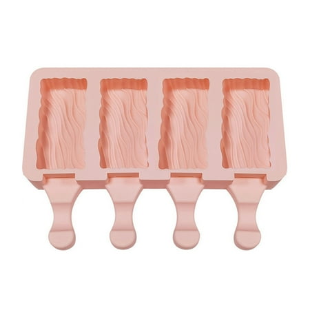 

Reheyre 4-Cavity Silicone Mold - Compartment DIY Geometric Texture - Non-Stick Summer Ice Cream Mold - Household Supplies
