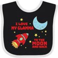 thumbnail image 3 of Inktastic I Love My Glamma to the Moon and Back Boys or Girls Baby Bib, 3 of 4
