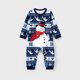 thumbnail image 2 of Pijama de muñeco de nieve con estampado completo, pijama navideño azul (mangas largas), 2 of 5