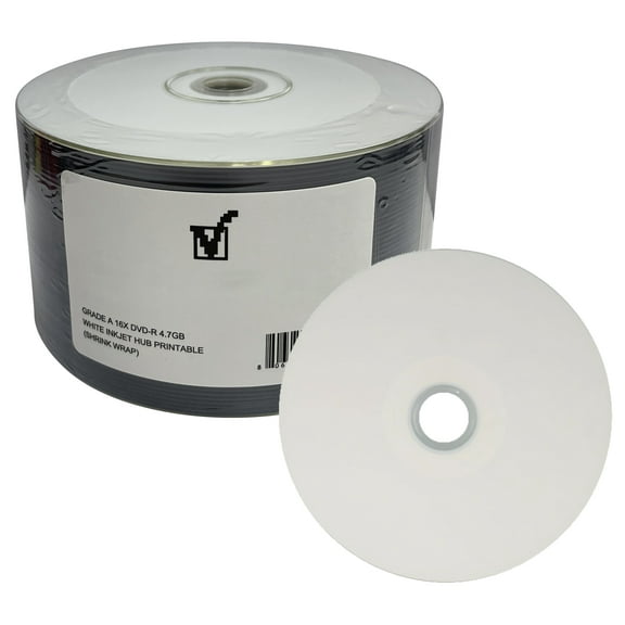 CheckOutStore 1200 Grade A 16X DVD-R 4.7GB White Inkjet Hub Printable (Shrink Wrap)