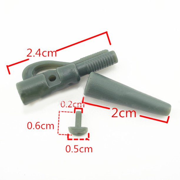 50x mangas antienredos, accesorios giratorios, línea de fijación de Clip, herramientas de pesca de carpa Likrtyny Para estrenar