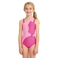 thumbnail image 3 of YunPes Girls One Piece Swimsuits Fashion Color Block Bathing Suit Front Criss Cross Swimwear Monokini Teen Pool Beach Outfit, 3 of 6