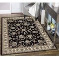 thumbnail image 2 of Radici 1426-0011-BLACK Alba Rectangular Black Traditional Italy Area Rug, 5 ft. 5 in. W x 7 ft. 7 in. H, 2 of 2