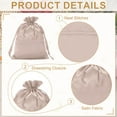 thumbnail image 3 of Uxcell Satin Drawstring Gift Bags for Jewelry, Candy, and Party Favors Champagne 6 x 8 Inch, 3 of 7