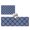 Blue, variant on Green Slate Diamonds 2 Pieces Non-Slip Kitchen Mat Set, Abstract Vintage Minimalist Geometric Grid Soft Door Mat with Rubber Backing, Dirtproof Rugs for Entrance Doorway, 23.6x35.4in+23.6x70.9in