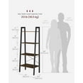 thumbnail image 4 of VASAGLE Ladder Shelf, 4-Tier Bookshelf, Storage Rack, Bookcase with Steel Frame, for Living Room, Home Office, Kitchen, Bedroom, Industrial Style, Hickory Brown and Matte Black, 4 of 6