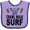 Lavender and Purple, variant on Inktastic Surfing Cute Crawl Walk Surf Boys or Girls Baby Bib