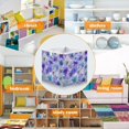 thumbnail image 5 of Foldable Fabric Storage Bin Home Cubes Clothing Organizer Bins Large Collapsible Box Basket for Home Organizer Watercolor Blue-purple Flowers, 5 of 7