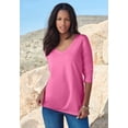 thumbnail image 6 of Roaman's Women's Plus Size Ultimate Long Sleeve V Neck Tee, 6 of 6
