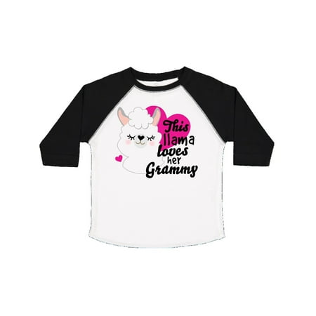 

Inktastic Valentines Day This Llama Loves Her Grammy Gift Toddler Toddler Girl T-Shirt