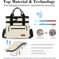 thumbnail image 3 of 23L Extra Large Expandable Insulated Cooler Lunch Box for Men Double Deck Leakproof Heavy Duty Lunch Bag with 4 Ice Packs&2 Snack Bags for Adult/Construction/Women/Work/Picnic/Camping - Beige, 3 of 15