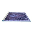 thumbnail image 2 of Ahgly Company Machine Washable Indoor Rectangle Persian Blue Traditional Area Rugs, 8' x 10', 2 of 4