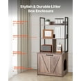 thumbnail image 5 of Hidden Litter BoxFurniture with Storage,23.6"Modern Cat Washroom Enclosure,Waterproof Side Table for Living Room, 5 of 6