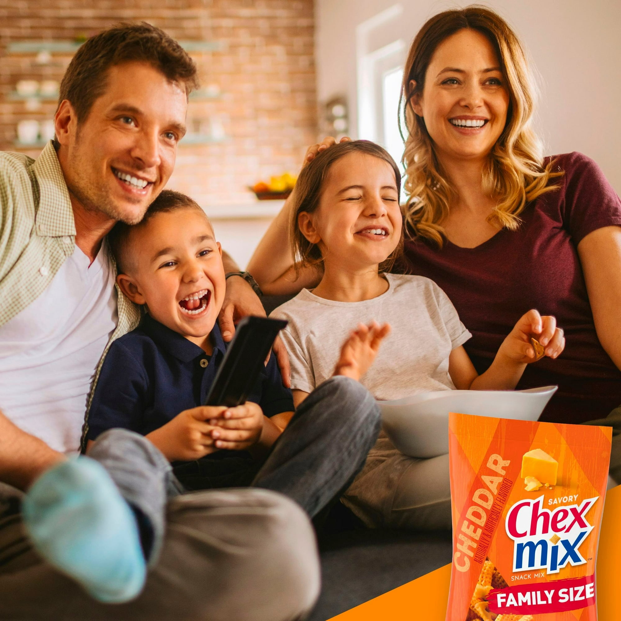 Chex Mix Cheddar Savory Snack Mix, Family Size, 13.5 oz