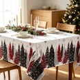 thumbnail image 4 of Antqov Christmas Table Cloth 55x70" Rectangle Winter Holiday Christmas Tablecloth Waterproof Table Cover for Party Picnic Dinner Home Decor, 4 of 6