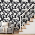 thumbnail image 3 of Peel and Stick Wallpaper Seamless skulls grunge style Gothic Style Decor Self Adhesive Removable Renter Friendly Contact Paper for Bedroom 24in x 118in, 3 of 8